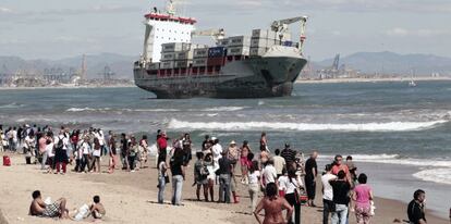 La playa de El Saler, el domingo pasado.