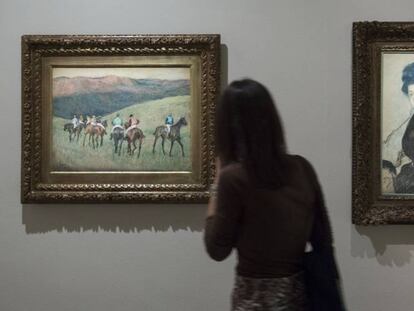 'Caballos de carreras: el entrenamiento' (1884) y 'Nelly infeliz' (1885), dos piezas de Degas. 
 
 