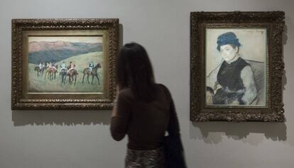 'Caballos de carreras: el entrenamiento' (1884) y 'Nelly infeliz' (1885), dos piezas de Degas.