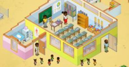 Una campaña que ofrecía jugar a construir un colegio en Internet y que éste se haga realidad en Zambia.