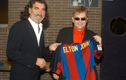Pino Sagliocco y Elton John.
