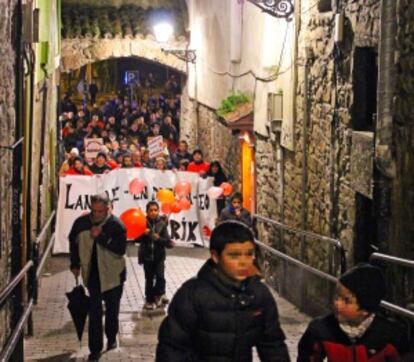 Trabajadores de Fagor se manifiestan en noviembre en Mondragón.