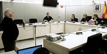 Jes&uacute;s &Aacute;ngel Berganti&ntilde;o, este martes, durante la vista en la Audiencia Nacional sobre su extradici&oacute;n a Estados Unidos.