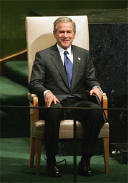 El presidente estadounidense, antes de su intervención ante la Asamblea de Naciones Unidas.