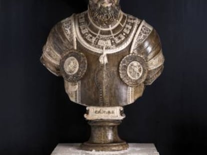 Busto de Carlos V (hacia 1555), obra de Leone y Pompeo Leoni.