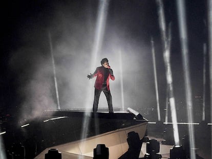 The Weeknd, en una actuación en los premios MTV Video Music Awards, en agosto de 2020 en Nueva York.