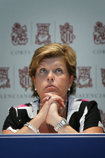 Milagrosa Martínez, presidenta de las Cortes valencianas<i>.</i>