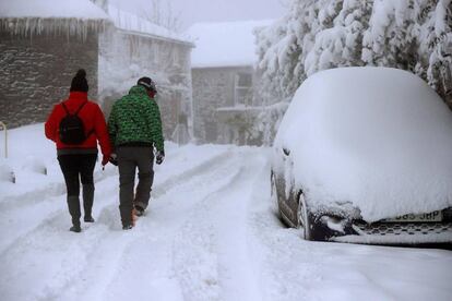 Vevada caída este viernes en la localidad de O Cebreiro (Lugo).