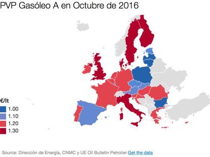 ¿Cómo ha sido el precio de la gasolina española en octubre?