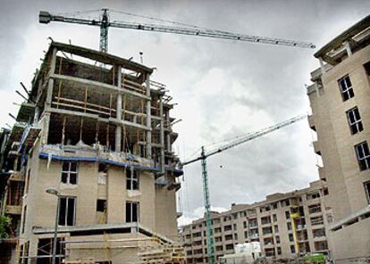 Viviendas en construcción en la Comunidad Valenciana.