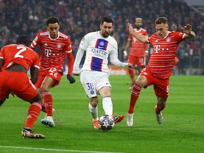 Messi en una acción durante el partido entre el Bayern y el PSG, en el Allianz Arena este miércoles.