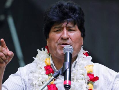 Evo Morales en un acto en el Club Español de Buenos Aires el pasado 22 de enero.