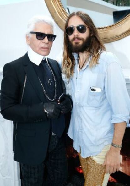 Karl Lagerfeld y Jared Leto.