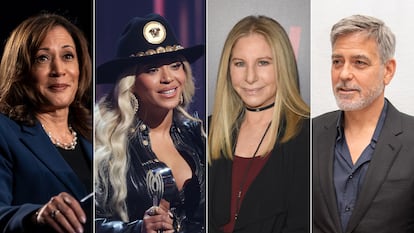 Kamala Harris, Beyoncé, Barbra Streisand y George Clooney