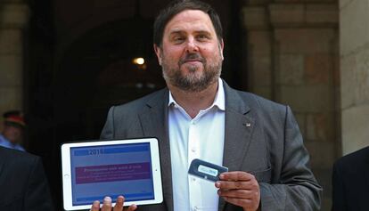 Oriol Junqueras, amb els Pressupostos.