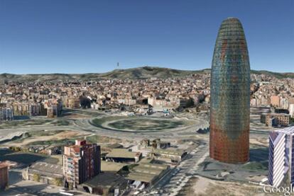 Barcelona vista en 3D a través de la heramienta Google Earth