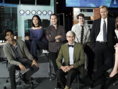 La redacci&oacute;n de las noticias de ACN en &#039;The Newsroom&#039;