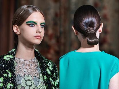 Por la alternativa trenzas se decantaron también en la colección costura de Valentino otoño-invierno 2019/20.