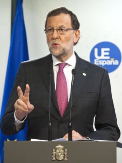 Rajoy, este viernes en Bruselas.