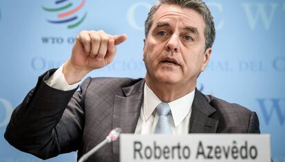 El director general de la OMC, Roberto Azevedo, este martes en Ginebra.
