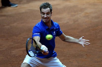 Gasquet, durant el partit.