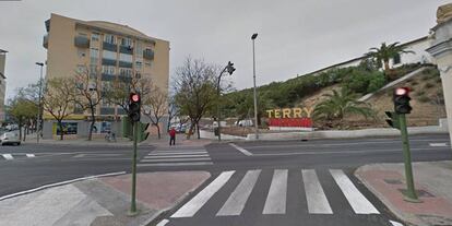 Cruce en el que se ha producido el accidente, en Jerez de la Frontera (Cádiz).