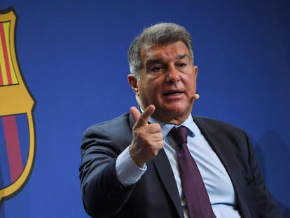 El presidente del FC Barcelona, Joan Laporta