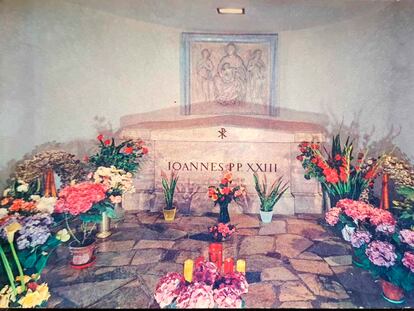 Ilustración de la tumba del papa Juan XXIII