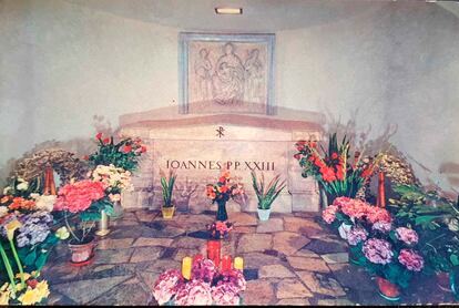 Ilustración de la tumba del papa Juan XXIII