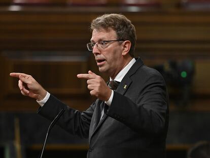 El diputado de Junts per Catalunya Ferran Bel en el Congreso de los Diputados.