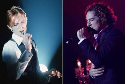 David Bowie y David Bisbal en sendas actuaciones.