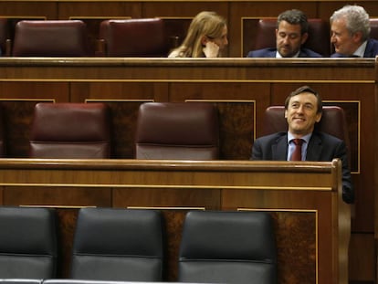 Empty PP seats in Spanish Congress on Tuesday.