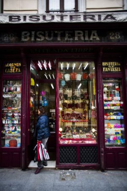 La Bisutería Otero, en la calle Mayor de Madrid desde 1905.