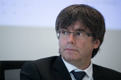 El president català, Carles Puigdemont, aquest dilluns.