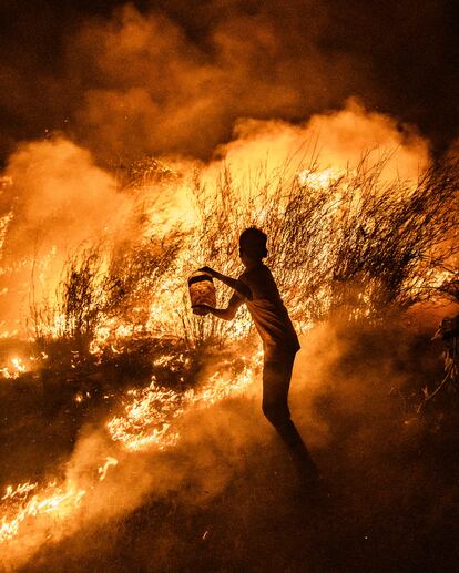 Una de las imágenes de 'Escaping Inferno', el proyecto de Aakash Malik ganador del segundo premio del certamen #CreateCOP27.