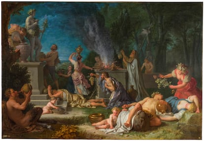 'Offering to Bacchus', by Michel-Ange Houasse (1720).