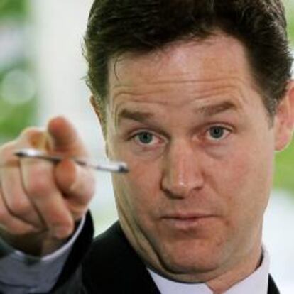 El viceprimer ministro británico Nick Clegg