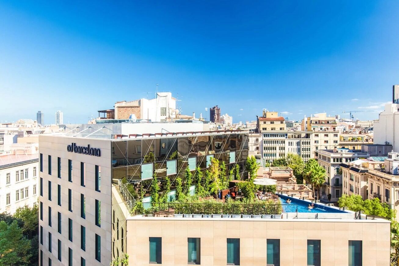 Azotea del hotel Ocean Drive de Barcelona, uno de los activos transaccionados en el primer semestre de 2024