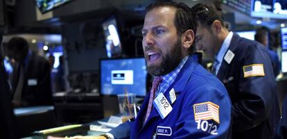 Un operador de la Bolsa de Nueva York.