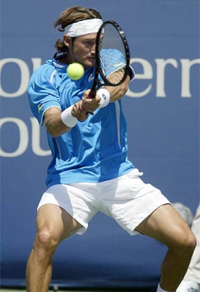 Juan Carlos Ferrero, durante la final contra Roddick.