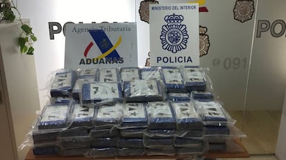 Droga incautada en el Puerto de Algeciras proveniente de Ecuador. 