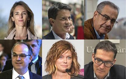 Cayetana Álvarez de Toledo, Manuel Valls, Celestino Corbacho, Jordi Turull, Elisenda Alamany y Jaume Alonso-Cuevillas.