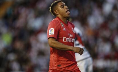 Mariano, durante el partido ante el Rayo.