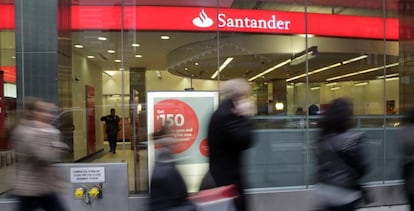 Una oficina de Banco Santander en Nueva York.