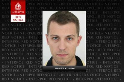 La imagen del pr&oacute;fugo Kristian Danev difundida por la Interpol.