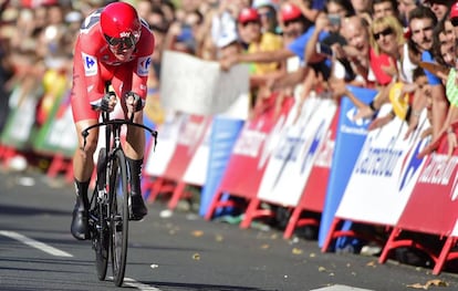 Chris Froome durante la contrarreloj.