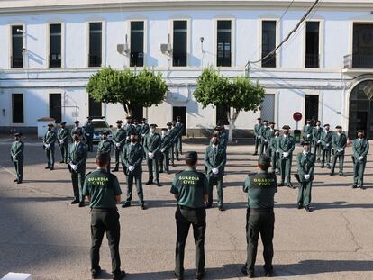 Acto de presentación de los 37 guardias civiles alumnos que completarán su formación en Córdoba, en 2021.