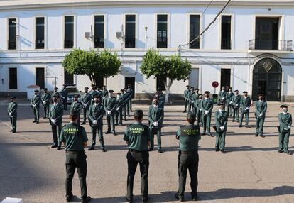 Acto de presentación de los 37 guardias civiles alumnos que completarán su formación en Córdoba, en 2021.