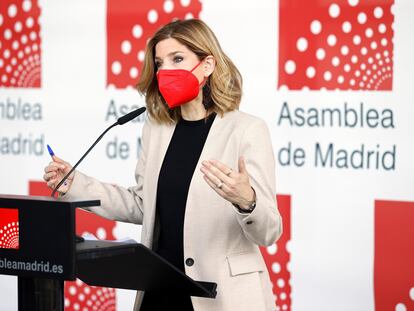 Hana Jalloul, este martes en la Asamblea de Madrid.