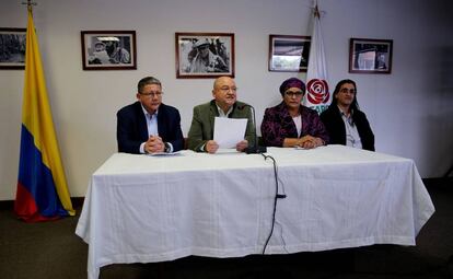 Miembros de la Fuerza Alternativa Revolucionaria del Comun, el partido de la exguerrilla de las FARC surgido del acuerdo de paz.